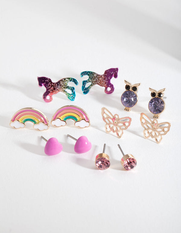 Kids Fairytale Stud Earring 6 Pack