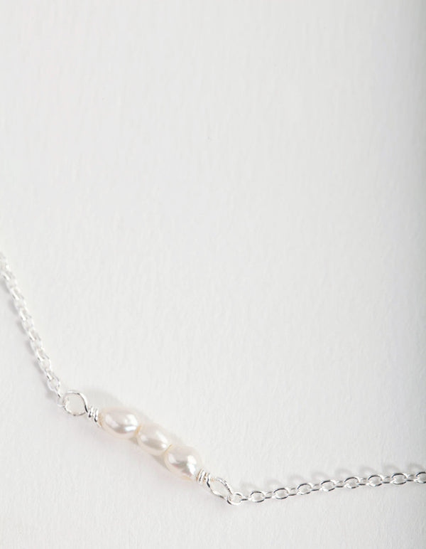 Sterling Silver Mini Pearl Bracelet Anklet