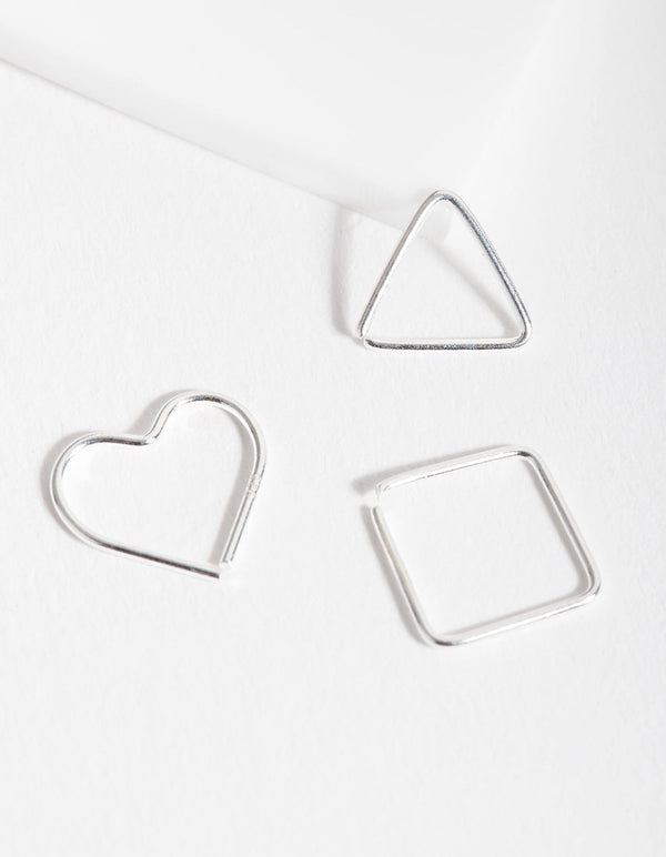 Sterling Silver Nose Ring Shape Pack