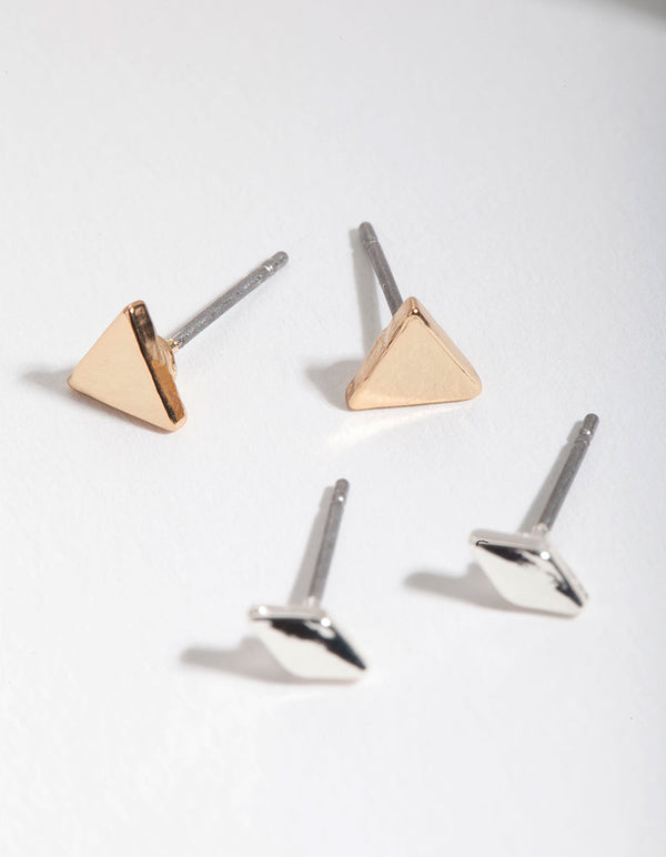 Mixed Metal Clean Earring 2 Pack