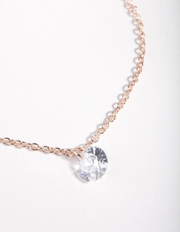 Rose Gold Diamante Disc Charm Bracelet 2 Pack