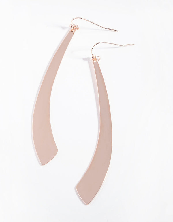 Rose Gold Flat Geometric Earrings