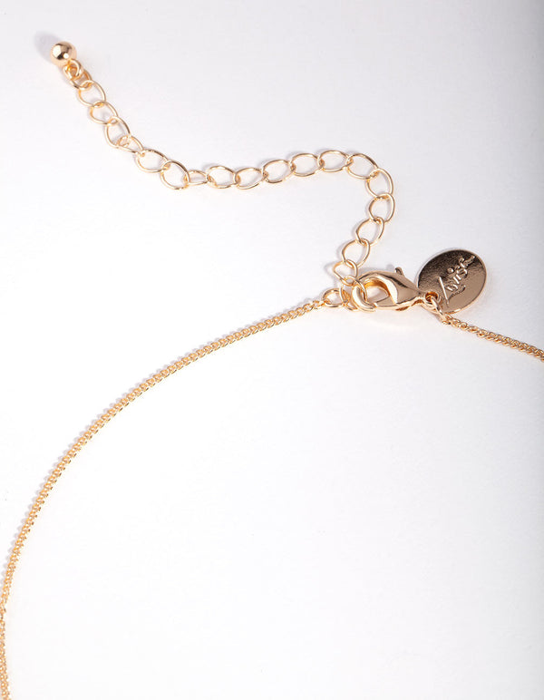 Mixed Metal Triple Heart Choker Necklace