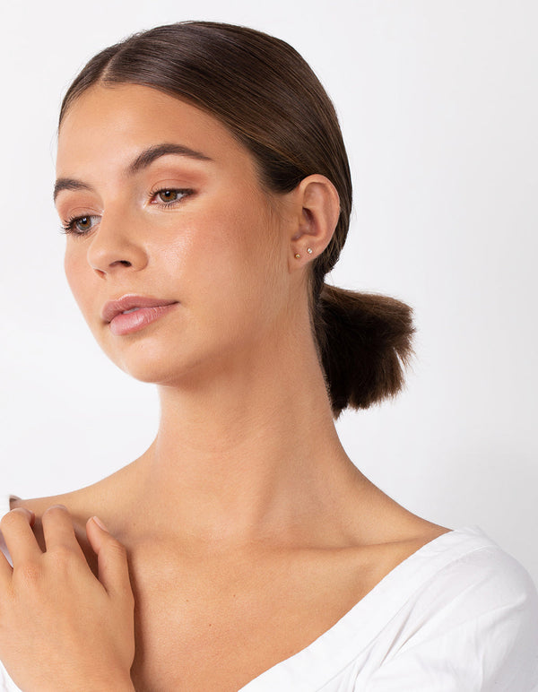 Gold Plated Sterling Silver Classic Earring 3 Pack