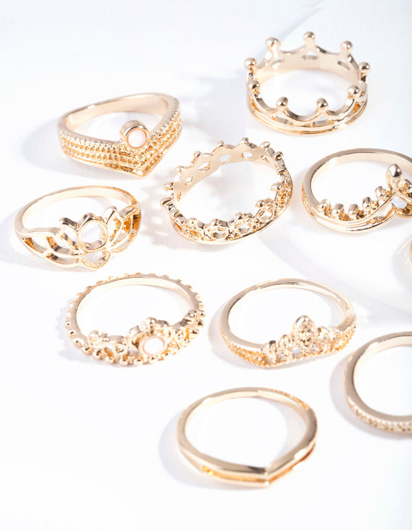Gold Princess Opal Ring Pack