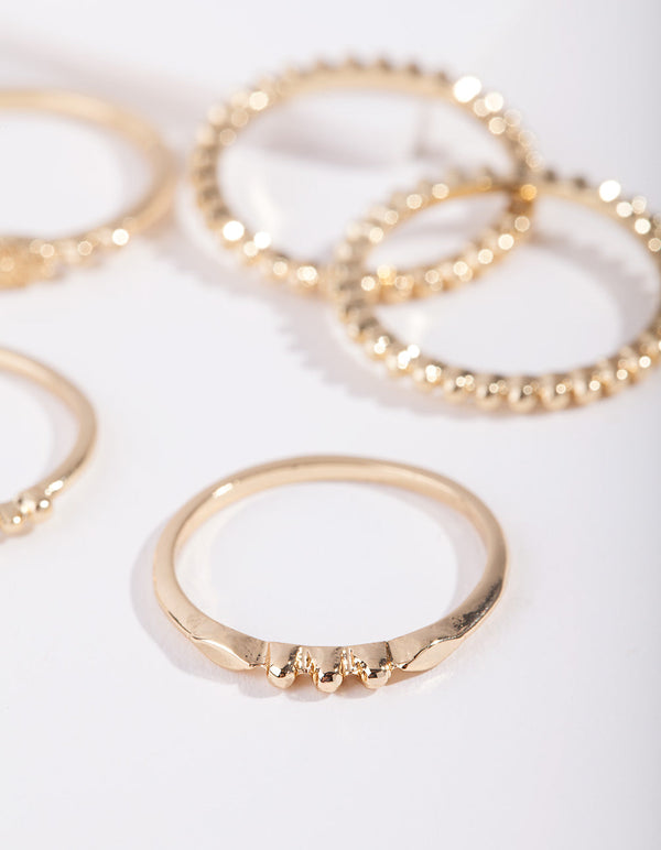 Real Gold Plated Fine Ring Stack