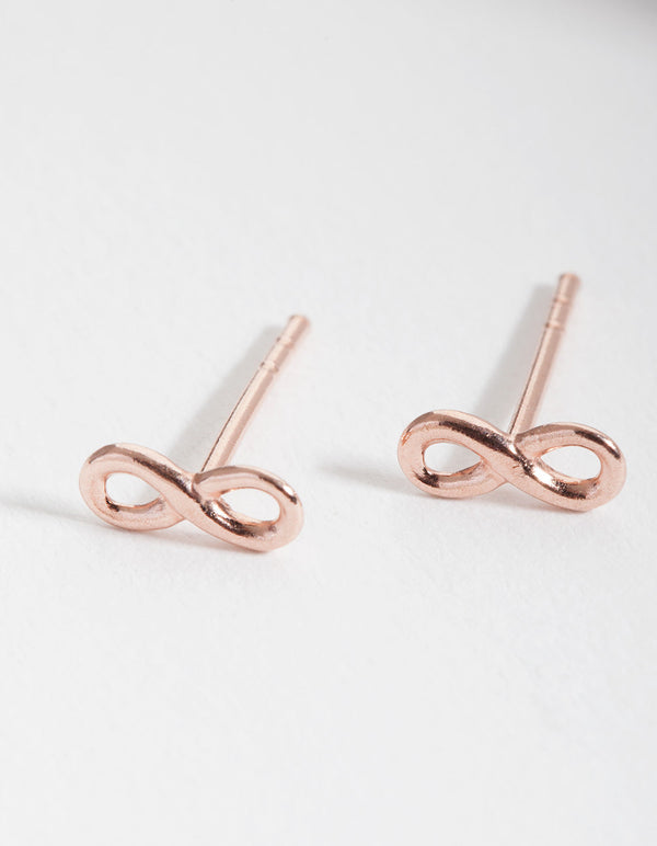 Rose Gold Plated Infinity Earrings