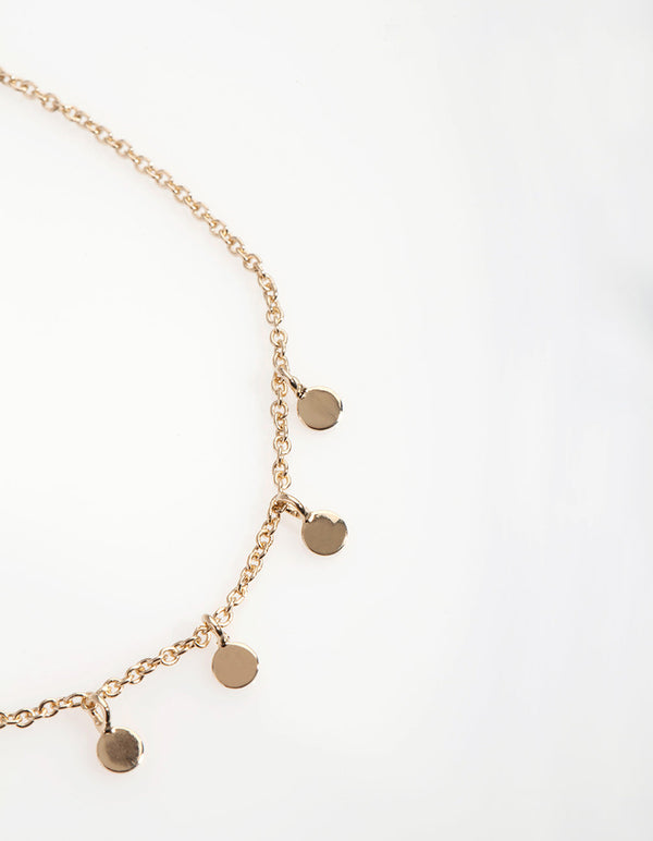 Gold Plated Sterling Silver Disc Jingle Bracelet