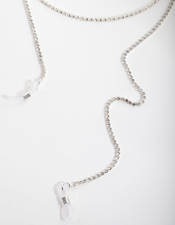 Silver Diamante Sunglasses Chain