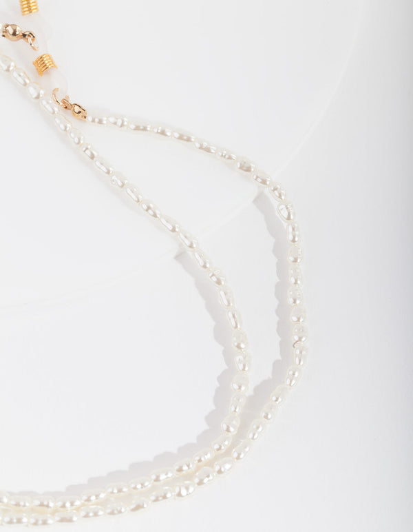 Gold Pearl Sunglasses Chain