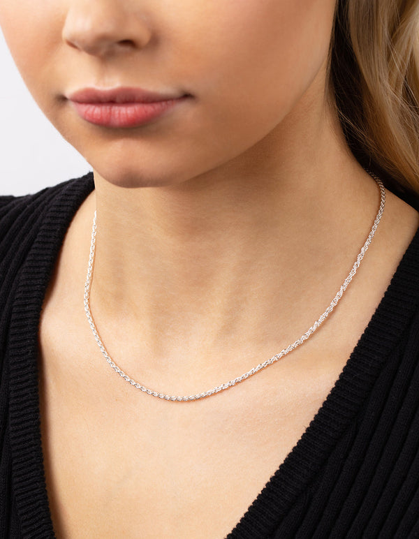 Real Silver Plated Thin Necklace