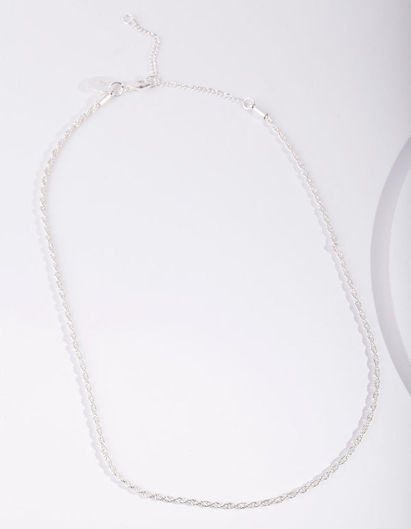 Real Silver Plated Thin Necklace