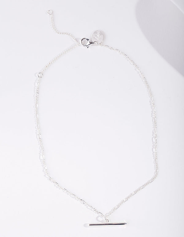 Real Silver Plated Bar Necklace