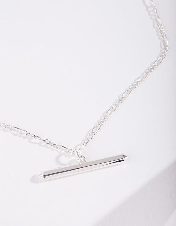 Real Silver Plated Bar Necklace