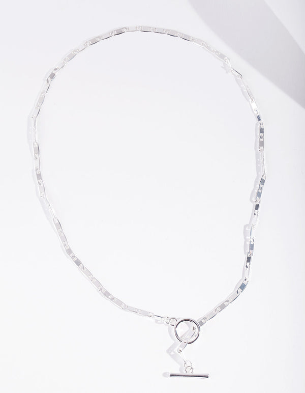 Real Silver Plated Lariat Necklace