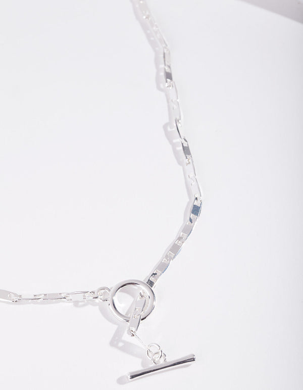 Real Silver Plated Lariat Necklace
