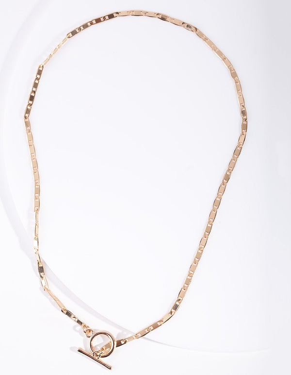 Real Gold Plated Lariat Necklace