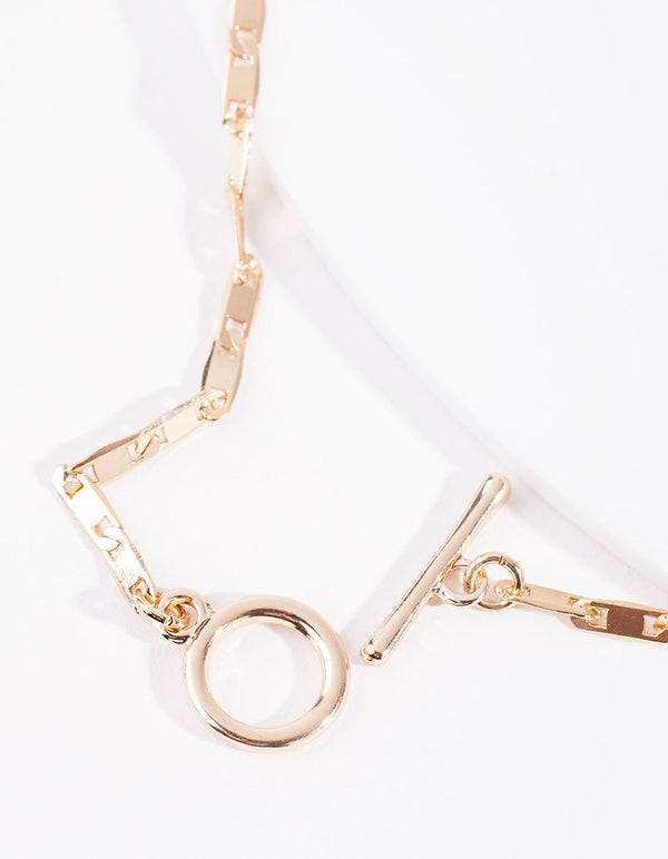 Real Gold Plated Lariat Necklace