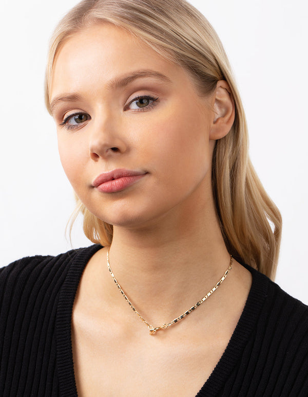 Real Gold Plated Lariat Necklace
