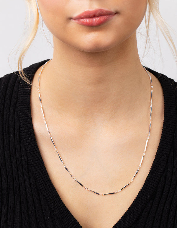 Real Silver Plated Long Necklace