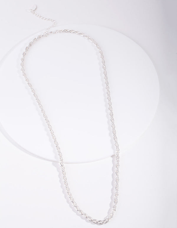 Real Silver Plated Thick Chain Necklace