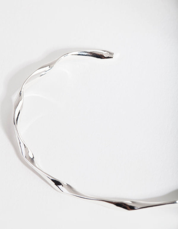 Real Silver Plated Twist Bangle