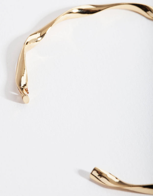 Real Gold Plated Twist Bangle