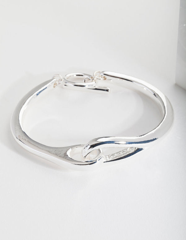 Real Silver Plated Knot T and O Bangle