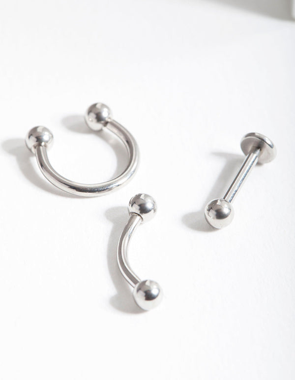 Surgical Steel Mixed Piercing 3 Pack