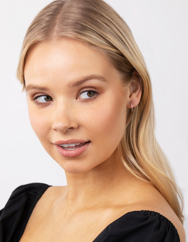 Sterling Silver Satin Hoop Earring Pack