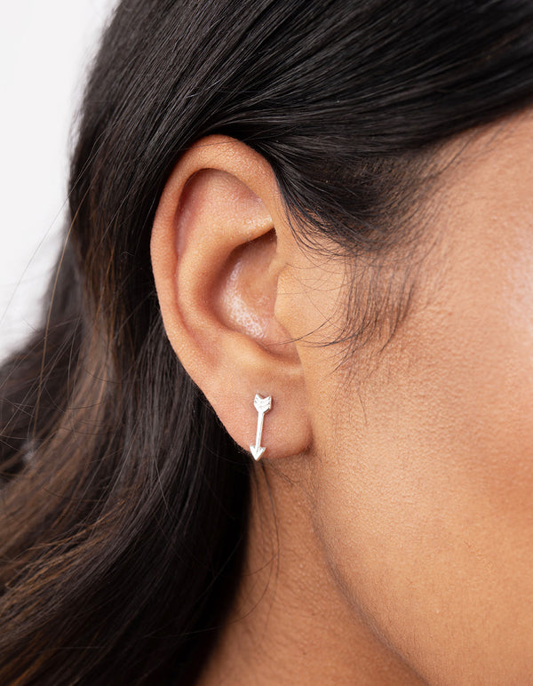 Sterling Silver Arrow Stud Earrings