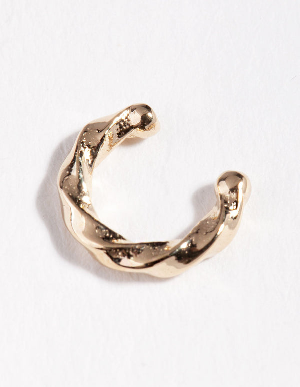 Gold Plated Sterling Silver Twist Ear Cuff