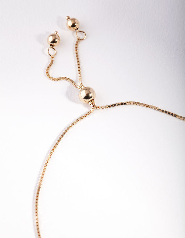 Gold Plated Sterling Silver Open Circle Toggle Bracelet