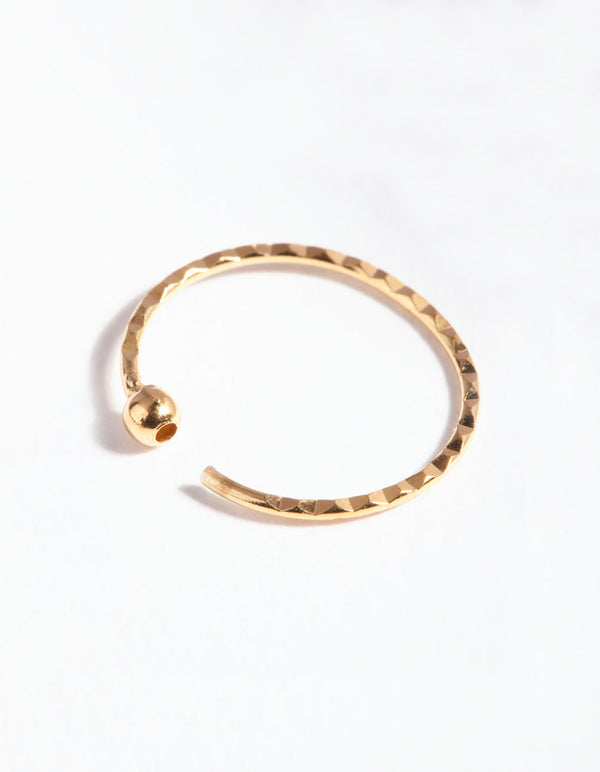 Gold Plated Sterling Silver Spiral Nose Ring