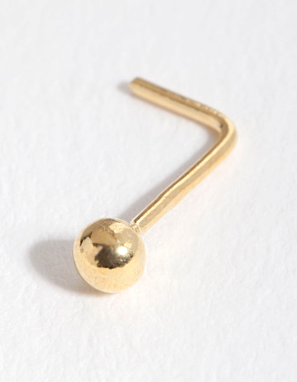 Gold Plated Sterling Silver Polished Nose Stud