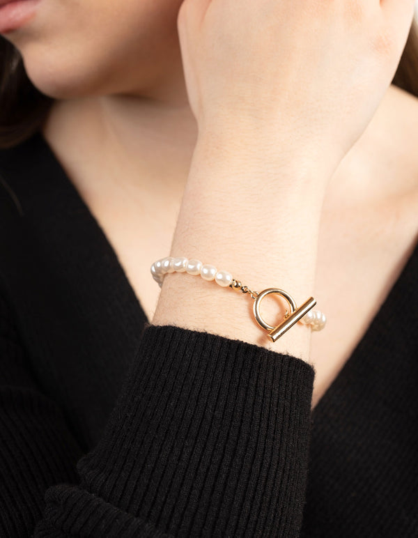 Gold Pearl Essential Bracelet