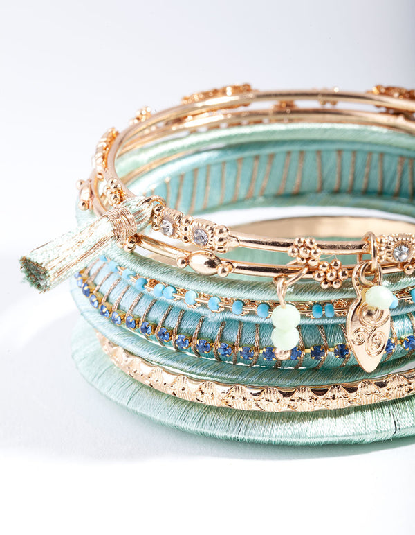 Bransoletka Aqua Wrap w kolorze różowego złota, 9 sztuk
