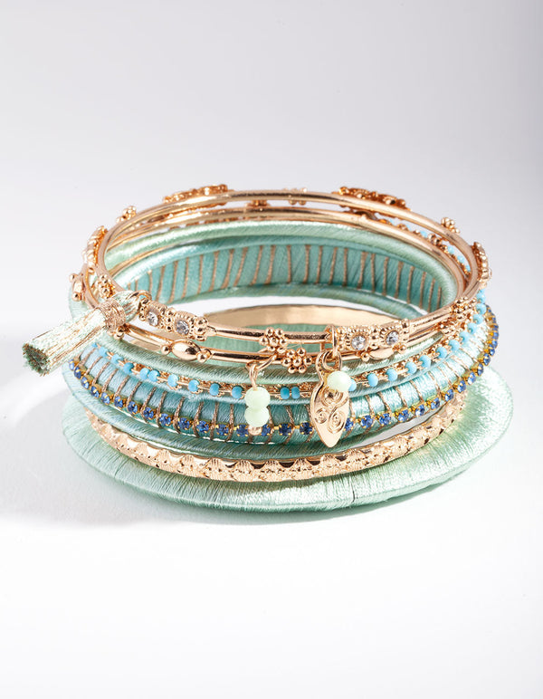 Bransoletka Aqua Wrap w kolorze różowego złota, 9 sztuk