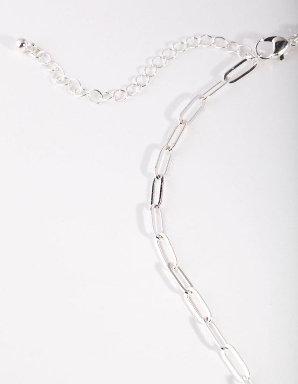 Rhodium Link Chain Necklace