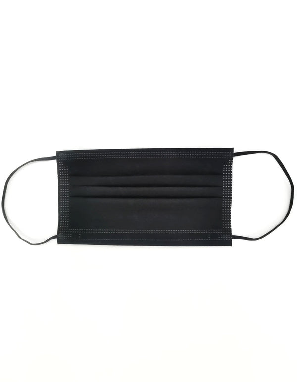 10 Pack Single Use Disposable Black Face Mask