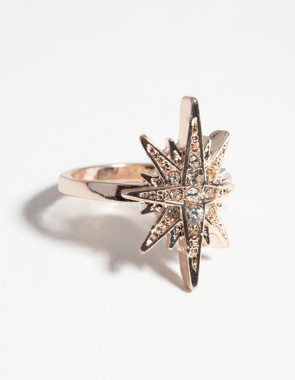 Pierścionek Celestial z różowego złota z diamentami