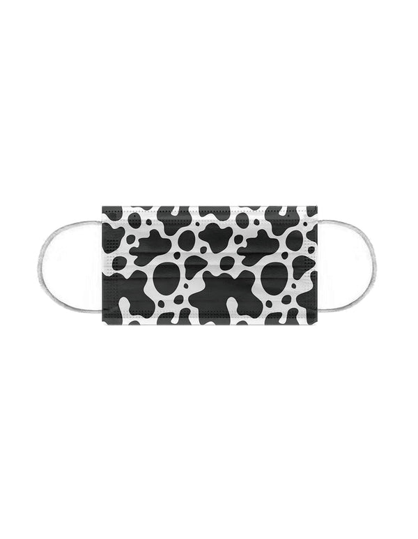 10 Pack Single Use Disposable Spot Print Face Mask