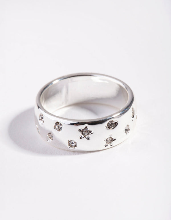 Srebrny pierścień Celestial Band