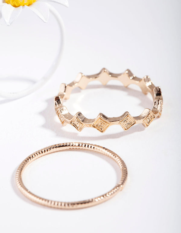 Pierścionek Daisy Gold (3 sztuki)