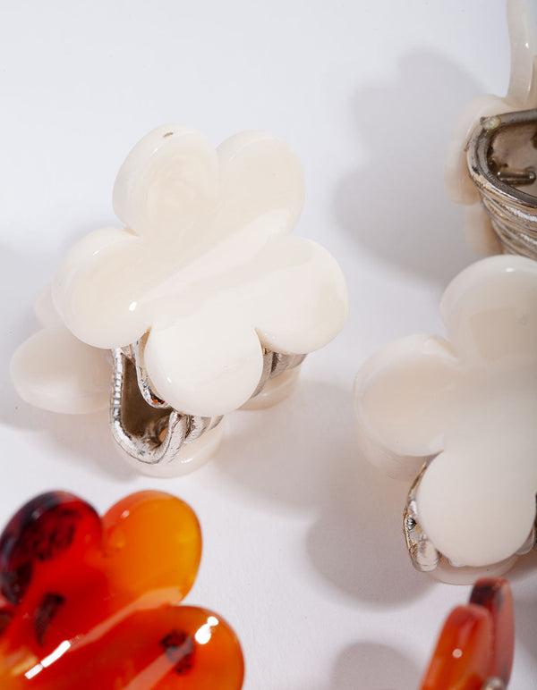 Plastikowe kwiaty w miniaturze, 6 pazurów