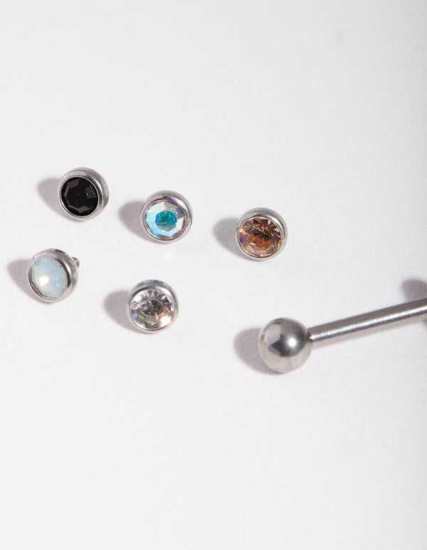Rodowane diamenty 3 mm, zestaw 6 płaskich nakładek