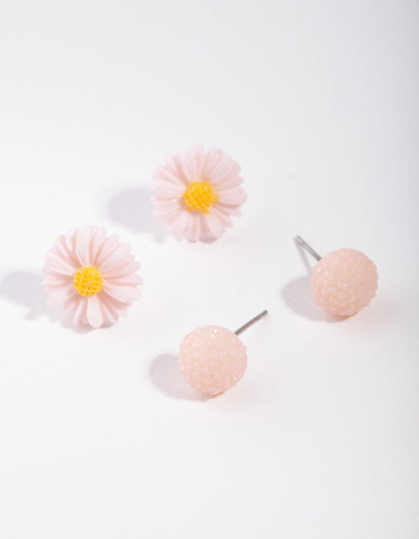 Acrylic Jelly Flower 2-Pack Earring