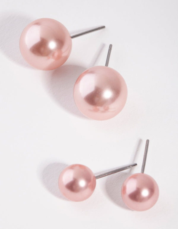 Kolczyki z perłami Bead Gradual Pearl, zestaw 2 sztuk