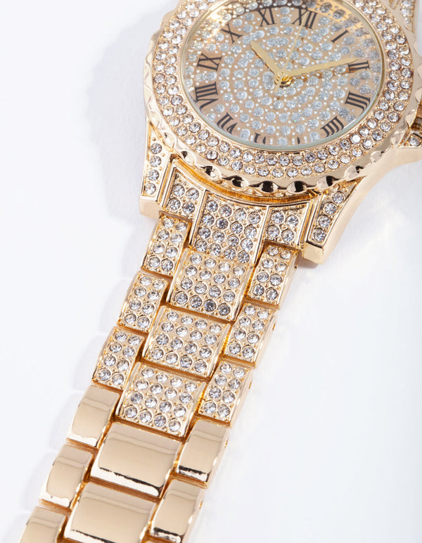 Złoty zegarek Mega Bling Link