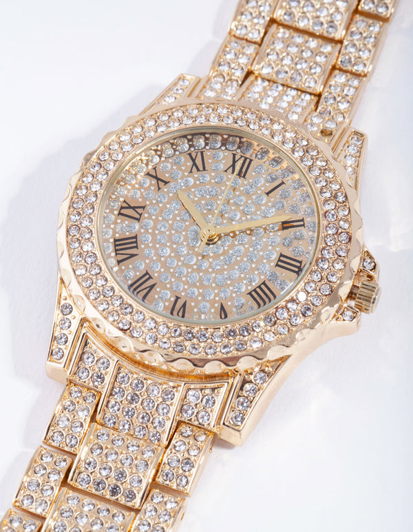 Złoty zegarek Mega Bling Link